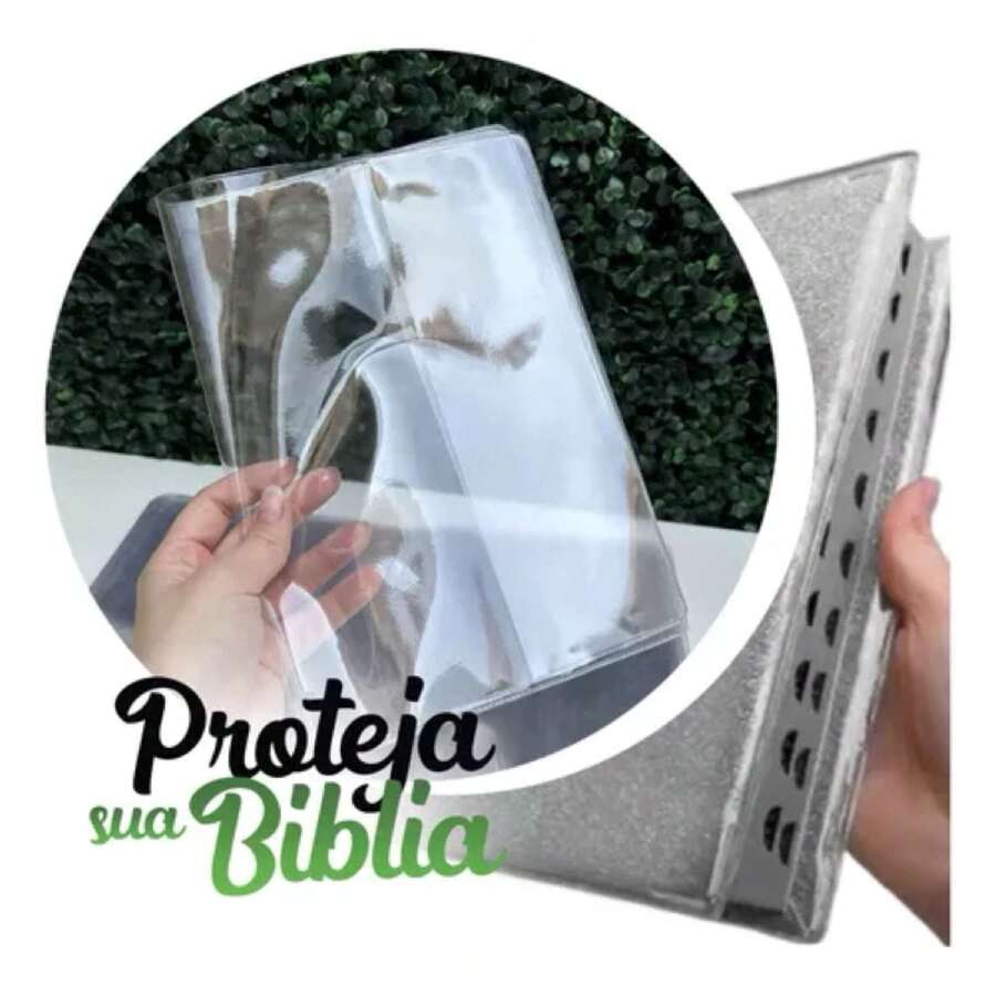 CAPA PROTETORA TRANSPARENTE PARA BÍBLIAS LETRAS MÉDIAS E HIPER GIGANTES 14cmx22cm NÚMERO 11 - Livro único - Visão 1