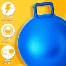 1 pezzo Palla rimbalzante gigante con manico, in PVC extra spesso per fitness e divertimento, ottima per esercizi all'aperto, feste di compleanno, attività in famiglia e relax!