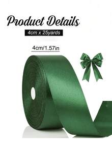 1/2/4 Cuộn Ruy băng satin 4cm tự làm Ruy băng thủ công dùng để làm bó hoa, gói quà, đồ thủ công, làm nơ, trang trí tiệc cưới, ngày của mẹ, tiệc sinh nhật (25 yard/cuộn) - Nhiều màu - Xem 24