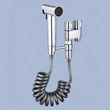 【马桶喷枪】一套马桶喷枪配件，二合一出水角阀 | 手持式冲洗器，3米伸缩软管，壁挂式马桶清洁剂增压清洗器，提升个人卫生，镀铬表面，浴室卫生用品，浴室配件，浴室工具 - 彩色 - 查看 14