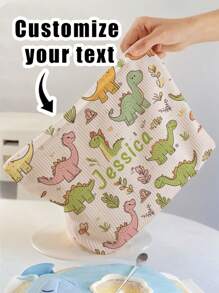 1 szt. Niestandardowa kosmetyczka z motywem dinozaura i imieniem, doskonały wybór do przechowywania kosmetyków podczas wyjścia, możliwość personalizacji według własnego, unikalnego projektu, odpowiednia dla dzieci i nastolatków, możliwość nadrukowania własnego imienia lub imion siostry i kolegów z klasy jako prezentu