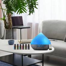 16.91oz Soundwave Technology Cool Mist Humidifier & Essential Oil Diffuser With Remote Control, USB