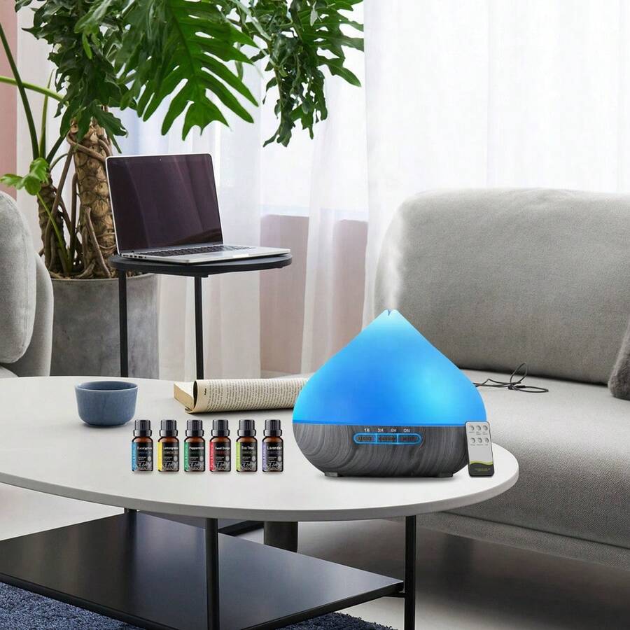 16.91oz Soundwave Technology Cool Mist Humidifier & Essential Oil Diffuser With Remote Control, USB