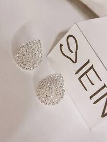 1 Pair New 2025 Gold Teardrop Earrings – Natural Elegance For Everyday Style" - Water Drop Silver - View 2
