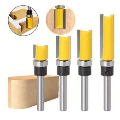 Brocas Rectas Perfiladoras Con Balero Atrás Para Router 4pcs