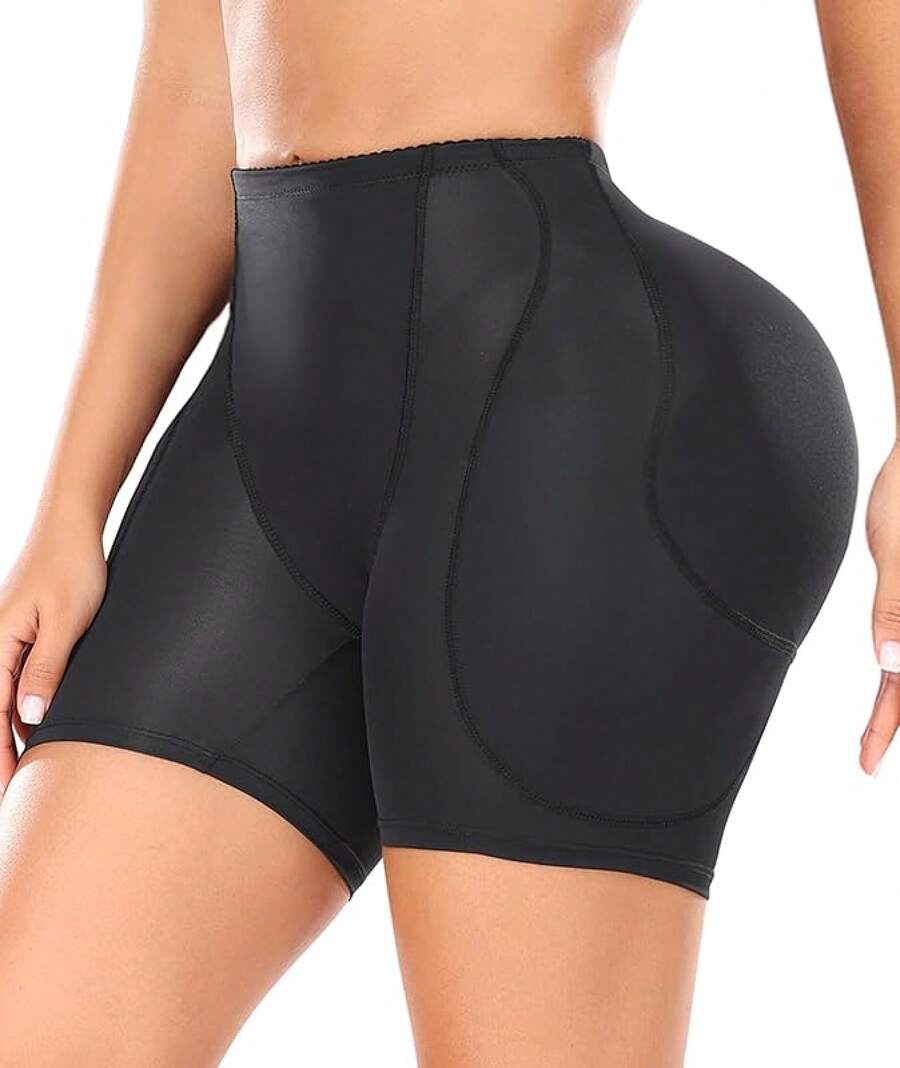 Women's Hip Padded Shapewear Booty Lifter Control Panty - Black - View 1