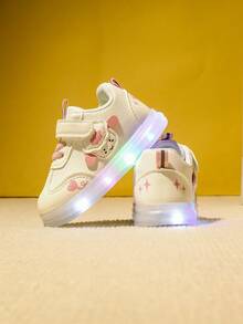 Toddler Shoes, 2025 New Soft Bottom Anti-Slip Comfortable Light-Up Unisex Kids Casual Sneakers, Spring/Autumn - Pink - View 2