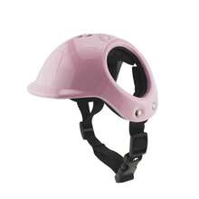 Cascos para mascotas perros con agujeros para las orejas, casco de seguridad ajustable para motocicleta de mascotas, casco de locomotora para mascotas, accesorios elegantes para perros