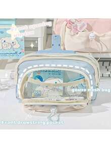 Bolsa Estudantil De Alta Capacidade Multifuncional Para Papelaria Nova Lápis Yoble.Loja - Preto - Visão 7