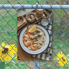 1pcs Seafood Clam  Shrimp Tin Sign Vintage Retro Metal Sign Print Suitable For Room Bathroom Cave Bar Cafe Garage Garden And Outdoor Decoration 8X12 Inch - 鏽棕色 - 查看 8