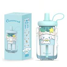 MINISO Cinnamoroll Popular Cartoon Vibrant Fruit Tea Space Cup 550mL/18.6oz.Unique Cup Body Design, Dual - Mode Of High - Quality Straw And Direct Drinking, Sealed And Leak - Proof, Suitable For Work, Leisure And Sports(1 Pc) - Blue - View 6