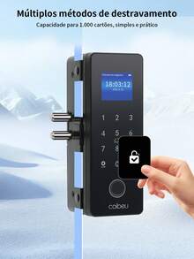Coibeu Tuya Digital Electronic Glass Biometric Lock - màu đen - Xem 2