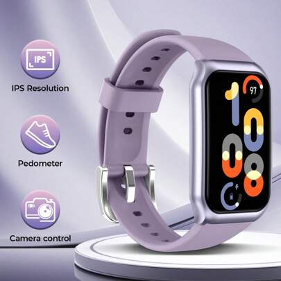 SIMSONLAB Bracelet connecté pour hommes et femmes, connexion sans fil, rappel de sédentarité, contrôle photo, rappel d'appel entrant, suivi du sommeil, retrouver votre téléphone, lecture de musique Bluetooth, bracelet en silicone, podomètre, meilleurs cadeaux, santé