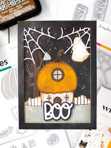 1 Packung Halloween Kürbis Haus Stil Metall Ausstecher für Geburtstag, Hochzeit, Dekoration, Scrapbooking, Papierkunst, DIY, Handwerk, Grußkarten Herstellung, Feiertags Dekoration