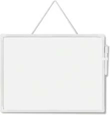 Double Sided Dry Erase Board For Wall, 16" X 12" Hanging Whiteboard, Small White Board Dry Erase For Home School Office,10818224 - 黑與白 - 查看 1