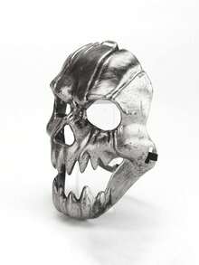 1/2pcs Halloween Fiery Qilin Mask, Scary Ghost Face Mask, Vintage Fanged Skull Mask, Halloween Mask