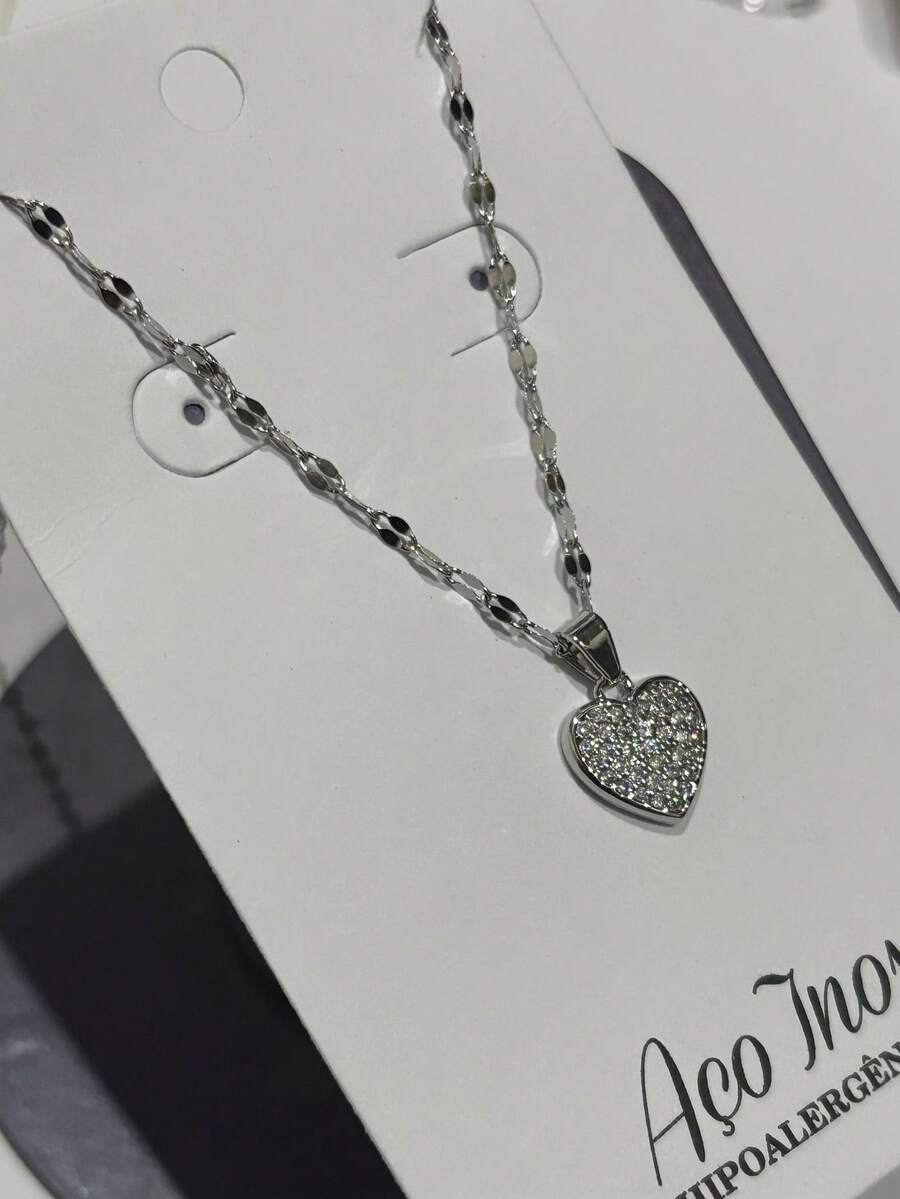 Women's Queen Crown Necklace With Stainless Steel Clavicle Chain - 銀色 - 查看 1