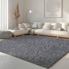 hochflor Flauschiges Gefühl teppich wohnzimmer,übergroßer teppich schlafzimmer, dicker und strapazierfähiger teppich für deko schlafzimmer, schlichter Stil für deko wohnzimmer, Moderner Weicher teppich wohnzimmer flauschigVerschiedene Größen Verfügbar,Elegantes Heimdekoration,Weiche Textur-Matte.