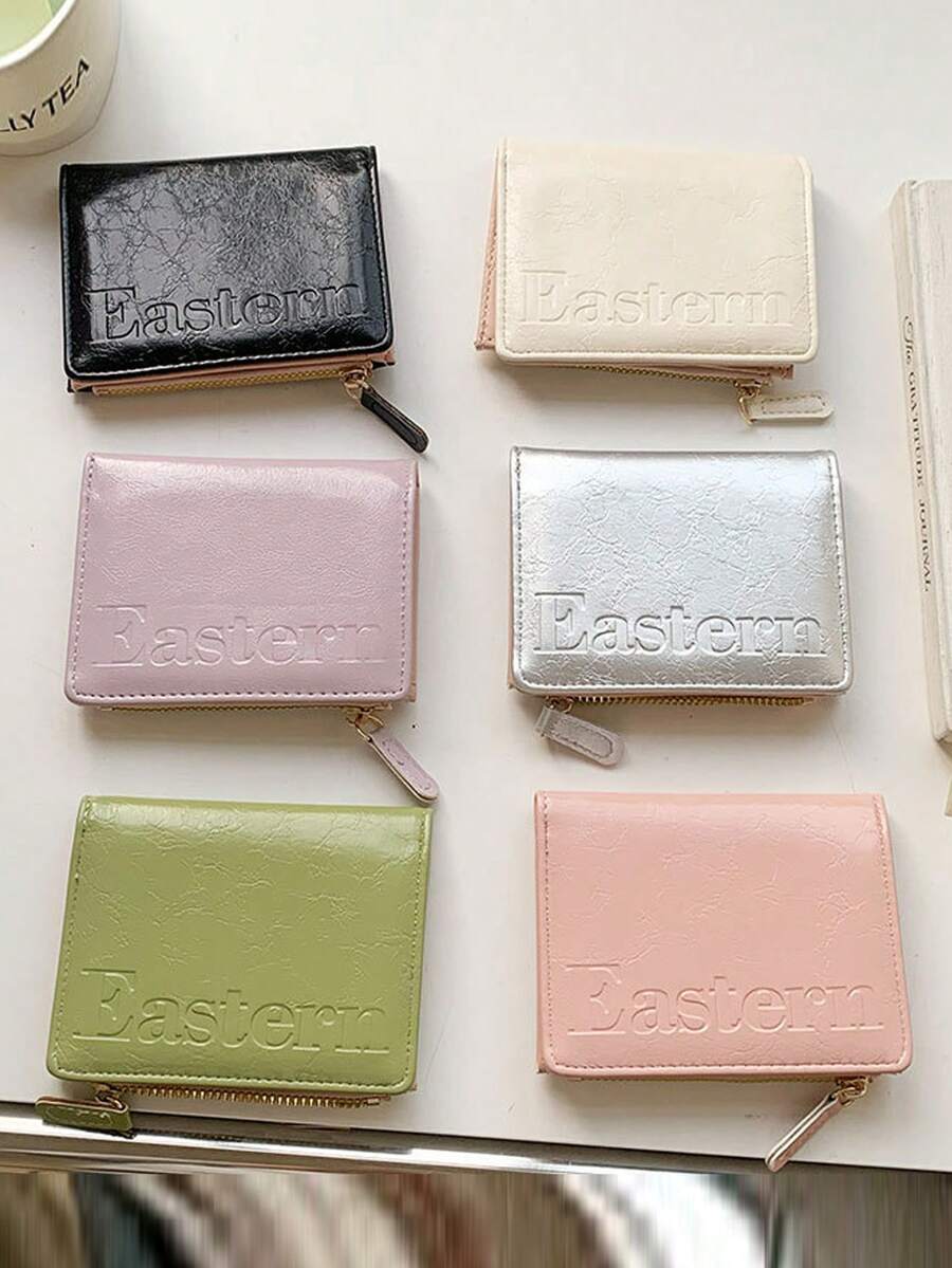 Ins-Style Niche Premium Cracked Texture Coin Purse, Multi-Slot Card Holder, Minimalist Multifunctional Women's Wallet - Multicolor - View 1