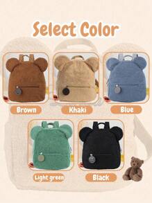 1pc Custom Embroidered Name Backpack, Back To School Supplies For Kids,Custom Stuffed Animal Backpack, Customizable Embroidered Cartoon Plush Backpack, Custom Children'S Backpack, Customizable Teddy Bear Backpack - Style B - View 5