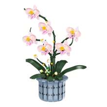 700+ Peças Decoração Elegante de Orquídea, Flores Amarelas + Brancas, Vaso Branco + Azul, Mosaico Floral de Material ABS, Brinquedo de Bloco de Construção Criativo, Buquê em Vaso para Exposição Interna, Modelo de Partícula Pequena, Peça de Coleção de Arte, Arte Floral 3D DIY, Adequado para Decoração Doméstica, Presente de Alívio do Estresse para Adultos