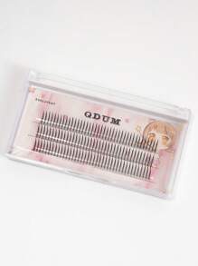 QDUM 120 de grupuri de gene segmentate în formă de A, stil mixt, 11 mm cu bucle mai lungi C, gene DIY personale de diferite lungimi, gene naturale moi lucrate manual pentru uz zilnic, gene Manga pentru călătorii