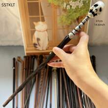 Warner Bros 2 piezas Varita oficial de Warner Bros. Harry Potter, Varita de Hermione, Varita mágica de Ron, Varitas de personajes de la serie de películas de Harry Potter, hechas de resina con núcleo de metal, accesorios de disfraz de Halloween, accesorios de escenario, regalo de Navidad, adecuado para la colección de fans de Harry Potter