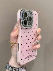 Funda de teléfono con lunares de purpurina y lentejuelas compatible con iPhone 17Air 16 15 14 13 12 11 Pro Max 16 15 14 Plus 16Promax 15Promax, con diseño de unicolor veraniego y dulce