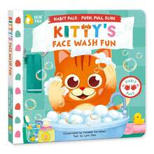 beartale 一套儿童推拉滑梯互动游戏书，大象泡泡浴互动书，培养良好沐浴习惯，探索性忙碌书，早教玩具，生动插图忙碌书，教育玩具，互动书 - 彩色 - 查看 21