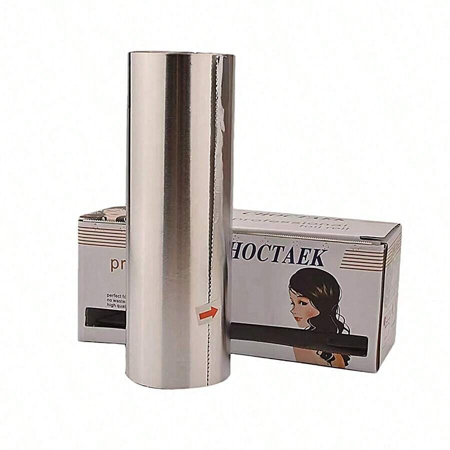 1 件发廊美发染发专用铝箔纸，加厚烫发造型专业铝箔纸，局部染色美甲和卸甲铝箔纸，染发工具，返校，旅行度假必需品，女士发饰 - 白色 - 查看 1