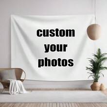1pc Customizable Personalized Tapestry With Photos And Text, For Birthday, Wedding, Halloween, Christmas, Party, Father's/Mother's Day, Home Decor, Bedroom Aesthetics,Decoration And Hanging Fabrics For Student Dormitories During The Start Of The School Year,Warm Ambience