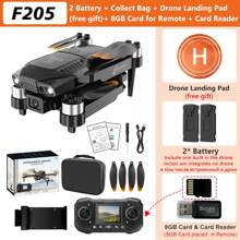 TOKQI 迷你F205无人机，配备双摄像头、屏幕遥控器、无刷电机，可折叠四轴飞行器遥控飞机玩具