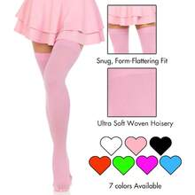 Women's Solid Hue Thigh Highs
