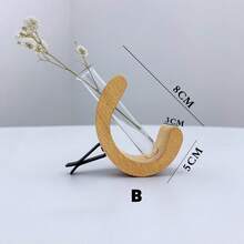 One Set, , Solid Wood C-Shaped Car-Mounted Flower Vase, A Car Console Air Outlet Flower Vase, A Hydroponic Flower Pot, Artistic Car Accessories, Car Flower Vase, Small Flower Vase, Daily Good Mood, Scented Flower Vase, Car Essential Items, A Gift For Dad, A Gift For Mom, A Gift For A Friend, A Gift For A Girlfriend, A Gift For A Boyfriend, A Souvenir, A Gift, Birthday Gift, - Multicolor - View 11