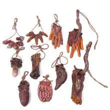 1pc Halloween Scene Decoration Props Broken Limb Pendant Finger Pendant Trick Hand And Foot Heart Props