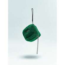 Women Shoulder Bags - 墨綠色包+珠鏈條 - 查看 2