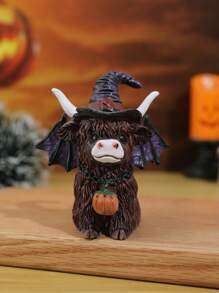 1pc Cute Adorable Devil Christmas Ornament, Home Decor Gift For Christmas Holiday Atmosphere, Resin Figurine Halloween Decor Room Decor Halloween