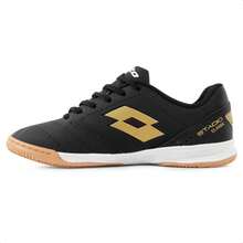B2 Online Lotto Stadio Classic B700 Men's Futsal Boot 100% ORIGINAL With INVOICE And WARRANTY - Đen / Vàng - Xem 5