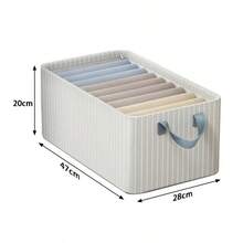 Caja de almacenamiento multifuncional para dormitorio, caja de almacenamiento sin particiones de color gris, caja de almacenamiento de ropa y pantalones con estilo de cajón - Gris - Ver 8