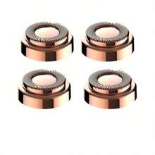 适用于第一代 Finishing Touch Flawless 女士面部脱毛仪的替换头，采用 18K 镀金玫瑰金材质。