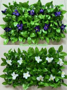 1/2/3 件 40 厘米（15.75 英寸）*200 厘米（78.74 英寸）可扩展栅栏隐私屏，适用于阳台露台户外，人造隐私屏装饰，人造常春藤栅栏面板，适用于户外墙壁，背景花园后院家居装饰耐用性材料：这种可扩展栅栏由实木制成，并具有逼真的人造叶子和花朵。 - 彩色 - 查看 6