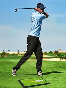 1 PC Golf Swing Practice Pad With Beads, Trajectory Pad, Impact Pad, Golf Impact Pad - Green - View 2