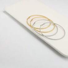 1 Pair Metallic Texture Exaggerated Hoop Earrings - Yellow Gold - View 3