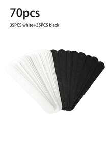 5/10/20/30/40/50片装帽子吸汗垫、帽子吸汗内衬、衬衫领吸汗垫、帽子吸汗胶带、帽子内衬保护垫、领口保护垫、帽子吸汗贴纸、防汗防污贴纸、一次性帽子吸汗垫，旅行必备 - 黑色 - 查看 20