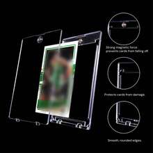 (1/3/6/10 Packs)Ultra-Thin Magnetic Card Holder For Baseball & Trading Cards - Hard Plastic 35pt Protector Case - Perfect Slim Holiday Gift For Christmas & Halloween