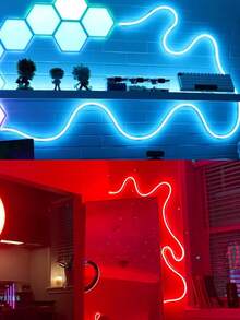 LED 霓虹燈條 LED 燈家居裝飾 彩色 LED 燈條 DIY 霓虹燈 美麗家居裝飾設計 霓虹遊戲室 柔性霓虹燈 - RGB - 查看 3