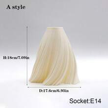 1pc Small Size 3D Printed Lamp Shade, Nordic Modern Minimalist Dining Room Bedroom French Cream Petal Style Lamp Shade, Suitable For Pendant Light, Table Lamp, Floor Lamp (Fits E14 Lamp Socket), Lamp Shade Only - Multicolor - View 12