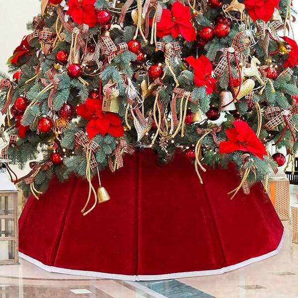 Tree Collar  Tree Ring Foldable Tree Skirt For Artificial Trees Base Stand Cover Xmas Decorations