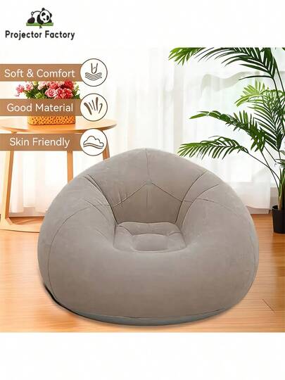 LIPETY Slouchy Inflatable Sofa Chairs, Lounger Bean Bag, Outdoor Air Sofa, Inflatable Lazy Sofa Chair Without Filler, With Electric Air Pump, Washable Couch Bean Bag, Foldable, For Living Room And Bedroom Camping Stuff