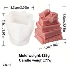 1 Stück Vintage Bücherregal Wachsform zum Selbermachen, 5 Stile handgemachte Buch Silikonform für Harz, Beton, Zement, Gips Heimdekoration